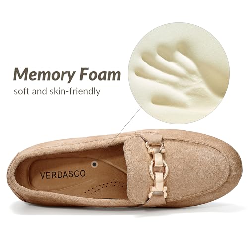 Image of VERDASCO Women's Loafers Comfort Slip-Ons Flat Work Shoes Casual Moccasins Penny Loafers Lady Dress Shoes