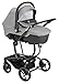 CAM Il Mondo del Bambino - art.910/T870/C - Sistema Modulare Taski Sport - carrozzina, passeggino, seggiolino auto e borsa - made in Italy - perfetto da 0 a 48 mesi - MELANGE GRIGIO