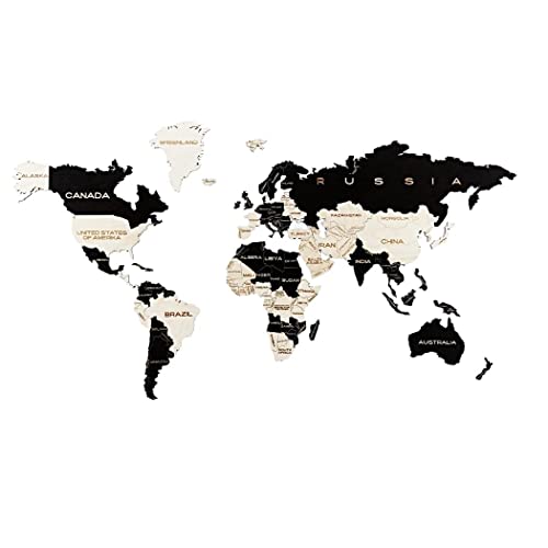 Active puzzles puzzle de madera de mapa mundial con piezas de diferentes disenos 120 x 66 cm 45 piezas