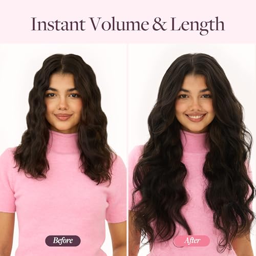Image of GOO GOO Sew in Hair Extensions Real Human Hair, Micro Beaded Weft Hair Extensions Human Hair, 1 Jet black 18 Inch 100g, Installation Customizable with Pre-attached Beads, Natural Volume