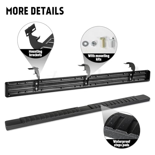 Estribos para Dodge Ram 1500 y 2500-3500 2009-2025 Negro miniatura 5