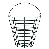 PartyKindom 1個 ゴルフバスケット バケットゴルフ 屋内 屋外 ゴルフバケット ボール ゴルフレンジバスケット かごを運ぶ ステンレス鋼 Green