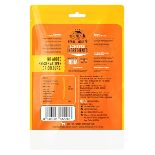 Kennel Kitchen Soft Baked Lamb with Pumpkin Sticks Treats for Dogs, 100g (Pack of 1) | Soft Dog Chew Sticks | Dog Treats for Adult Dogs and Puppies 2 41ZU2ONddNL