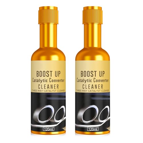 HDFDREO 2PCS Catalytic Converter Cleaner kit,Catalytic Converter Cleaner,Auto Cleaner Fuel System Treatment Oil for Gas and Diesel Car,120ML