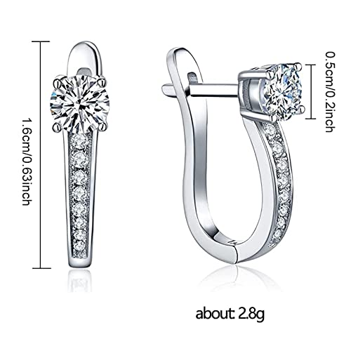 Orecchini a bottone con diamanti a cerchio in argento sterling con strass for donna Orecchini for San Valentino Collana leopardata