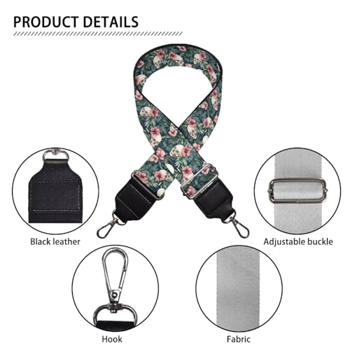 Image of Adjustable Purse Strap for Women, Crossbody Wide Handbag Strap Replacement, Sturdy Bag Strap with Silver Hardware