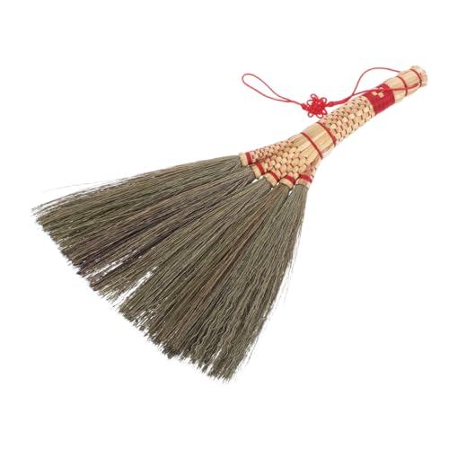 SEWOART Compact Grass Desktop Broom Lightweight Handheld Sweeper for Efficient Cleaning of Desktops Balconies and Tables Handmade Mini Brush for Versatile Household Use
