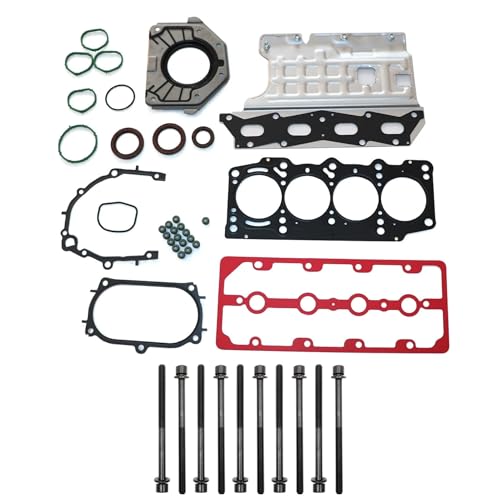 Image of GXARTS Engine Head Gasket with Bolts Set 6389457 ES72267 Compatible with Fiat 500 500L 500X 1.4L SOHC L4 2009 2010 2011 2012 2013 2014 2015 2016 2017 2018 2019 2020
