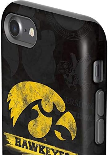 Skinit Pro Phone Case Compatible with iPhone SE (2nd & 3rd Gen) - Officially Licensed University of Iowa Hawkeyes Distressed Logo Design