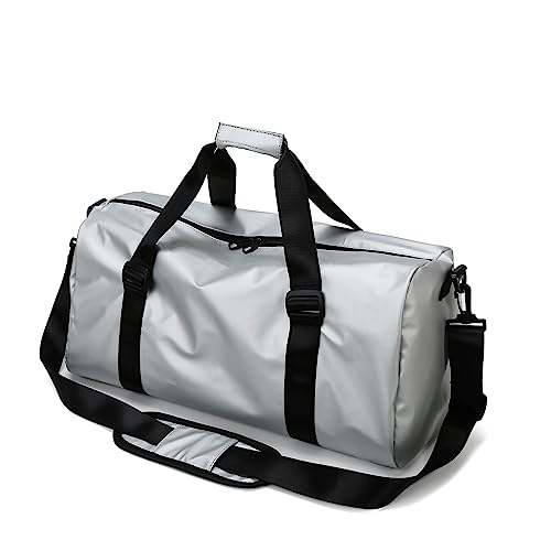 Gym Sport Bag Men Women, Travel Duffle Bag with Shoes Compartment and Wet Pocket