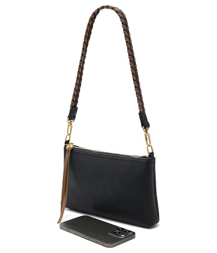 Image of HOBO Darcy Leather Convertible 3-in-1 Crossbody Bag with Removable & Adjustable Strap, Exterior Phone Slip Pocket