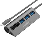 SABRENT USB C hub 3.2x1, USB-C Adapter with 3 Port USB hub | SD Micro SD Card Reader, multiport USB Splitter, Multiple USB hubs Fast Data Transfer, Docking Station for PC Laptop MacBook Mac, etc.
