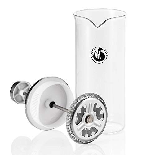 Coffee Fox Milchaufschäumer aus Glas - Manueller Milchschäumer & French Press Milchschaum 450 ml