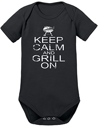 Preisvergleich Produktbild Keep Calm and Grill on Baby Body 56 Schwarz