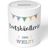 JUNIWORDS Spardose Sparbüchse, Beste Bootshändlerin der Welt (5693372)
