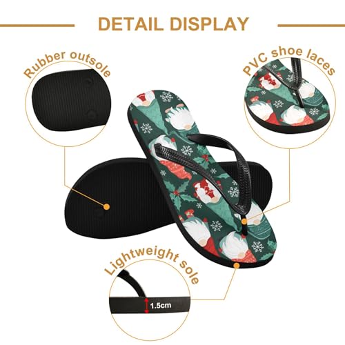 Burbuja Gnomes Flip Flops for Women Men, Soft Thong Sandals Rubber Slippers for Pool Beach Essentials3