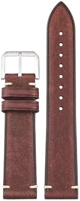 Genuine Leather Watchband For Omega Vintage Suede Cowhide Pin Buckle Watch Strap