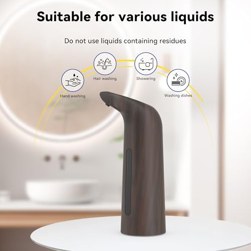 Image of Automatic Soap Dispenser, 13oz /400ml for Bathroom & Kitchen | 4-Level Adjustable Touchless Hand Soap Dispenser ,Battery Operated Electric Dispenser, Plastic Material Soap Holder
