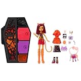 Monster High Skulltimate Secrets Neon Frights Doll & Accessories, Toralei Stripe with Dress-Up Locker & 19+ Surprises
