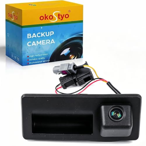 Image of No. 5N0827566AA Rear View Backup Reverse Parking Camera /Rear View Camera | Compatible with Audi Fits For A4 A5 A6 A7 Q3 Q5 RS5 RS7 S4 S5 S6 S7 Q5 SQ5 2008-2018 Tailgate Release Switch with Camera Case