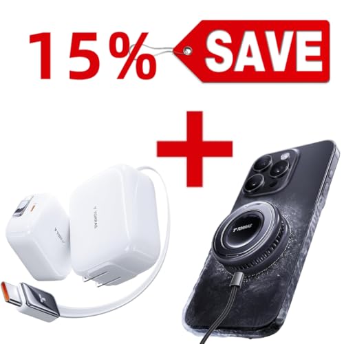 TORRAS PolarCircle Qi2 Mag-Safe Charger & FlexLine 67W Charger Block —Buy Together to Save 15%