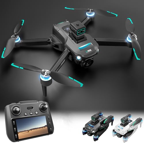 GPS Drone with Camera for Adults,Foldable RC Quadcopter Mini Drones for Beginner with Brushless Motor,5G Wi-Fi Transmission,Gesture Control,Headless Mode,Altitude Hold (Black)