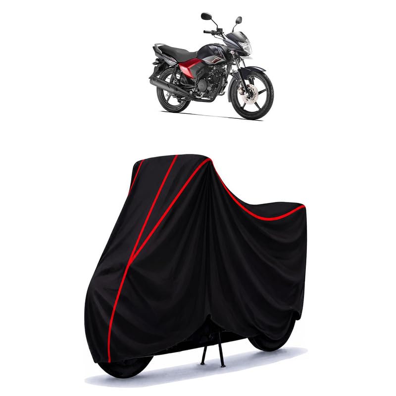 Image of Saluto Disc Water Resistant Bike Cover for All Motorcycles & Rain | Heavy Duty Taffeta Fabric | UV Protection, Dustproof, Scratchproof | All Weather Two Wheeler Body Cover with Elastic Bottom