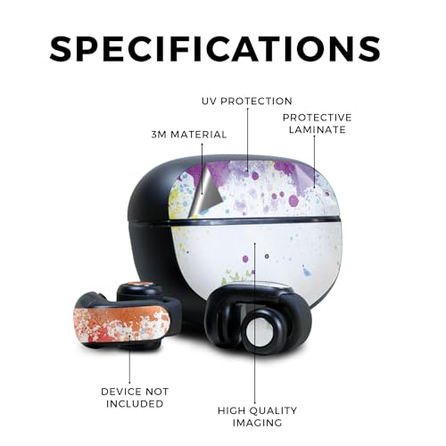 Image of Glossy Glitter Skin Compatible with Bose Ultra Open Earbuds - Splash of Color - Premium 3M Vinyl Protective Wrap Decal Cover - Easy to Apply | Crafted in The USA by MightySkins
