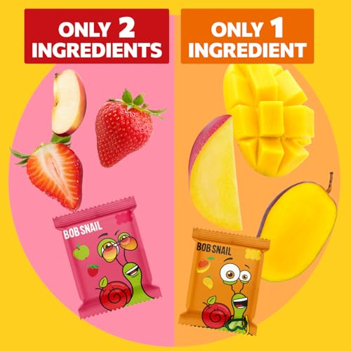 Bob Snail Exotic Mix Fruit Roll Ups – Healthy Sweets, Real Dried Fruits Snacks, No Added Sugar, Vegan, Nut Free, Candy for Adults and Kids – Flavour 50 pcs, 500g (Mango & Strawberry) - Image 8