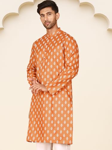 Image of Jompers Men's Cotton Regular Fit Casual Kurta