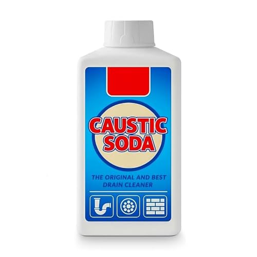 Caustic Soda Drain Unblocker Powder 1kg Professional Strength for Kitchen & Bathroom Sinks - Fast-Acting Pipe Cleaner - Removes Hair, Grease & Blockages