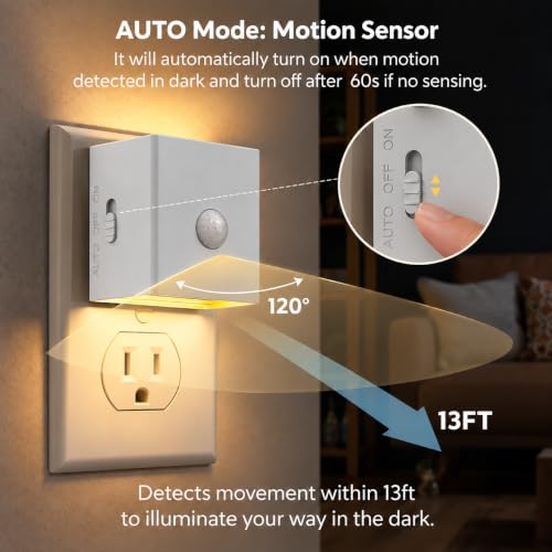 L LOHAS LED Plug in Night Light with Motion Sensor and Dusk to Dawn Sensor - image 3