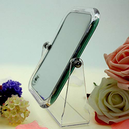 Acrylic Magnifying Makeup Mirror,1X/3X Magnification Double Sided 360 Degree Swivel Table Top Bathroom Shaving Vanity Mirror Stand, Rectangle,Ym-0100401 #TOP5