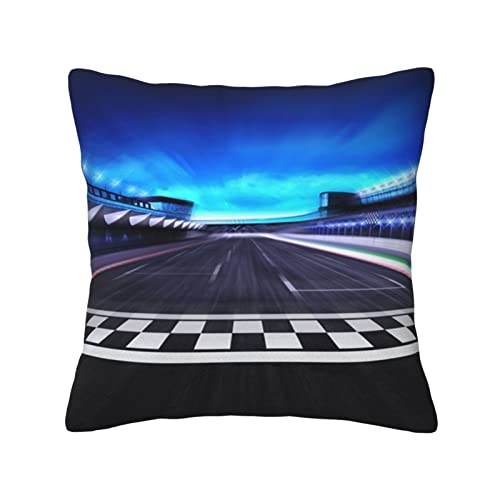 Bytkmry Kissenbezug, Rennstrecke, Kissenbezüge, für Sofa, Couch, Auto, Schlafzimmer, Heimdekoration, 30,5 x 30,5 cm