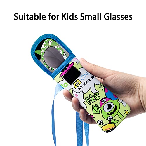 Image of Kids Glasses Case, Soft Eyeglass Case for Kids Various Pattern Cute Sunglasses Bag for Children Girls Boys