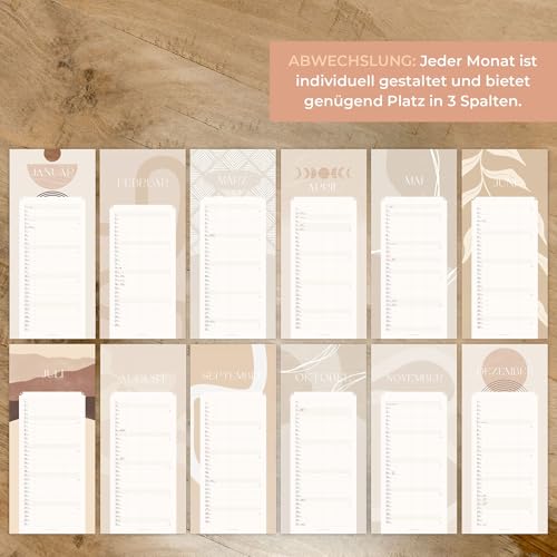 HEJ.Creation Wandkalender „Design Lover“ 2026 Premium Familienplaner im Modern Art Stil (2026)