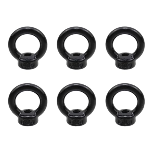 Savagrow 6Pcs Stainless Steel Lifting Eye Nut M6 Metric Ring Shape Lifting Eye Nut Ring Eye Bolts Threaded Nut Fastener