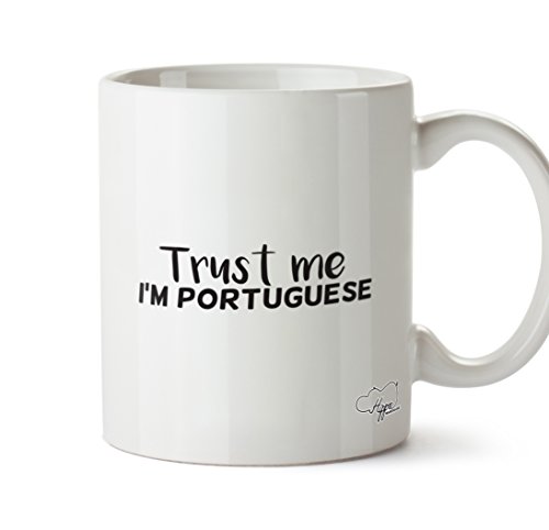 HippoWarehouse trust me I 'm portugués 10 oz taza, cerámica, blanco, One Size (10oz)