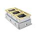 Thomas & Betts 643 3 Gang Cast Iron Deep Floor Box Brass Trim