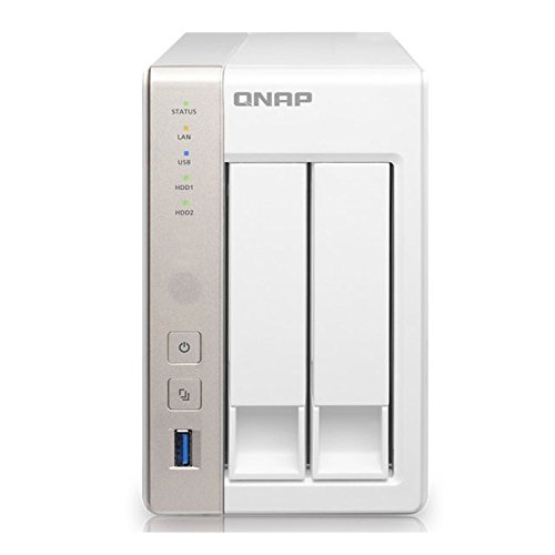 QNAP TS-251 Tower NAS (Intel Celeron Dual-Core Prozessor, HDMI, SATA, 2,4GHz, 1GB DDR3L RAM, 60 Watt, 2x USB 2.0, 2x USB 3.0)