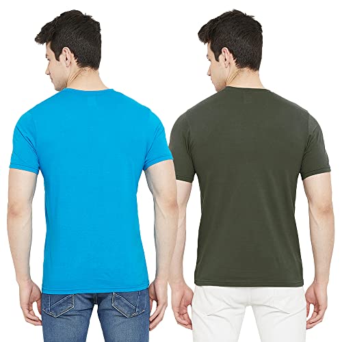 Image of Cotton Solid Regular Fit Half Sleeve T-Shirts for Men