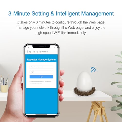 WiFi Egg,Extenders Signal Booster for Home,Up to 1200Mbps Dual Band Repeater,Covers Up to Least 3440 Sq. ft and 30 Devices WiFi Range Extender - Image 5