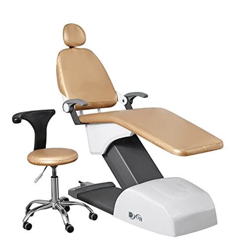 Buyzg 4Pcs/Set Gold Dental Dentist Chair Cover Sleeves Protector Headrest Cushion Pu Waterpoof Easy Clean,Tattoo Bed Massage Bed Cover cover