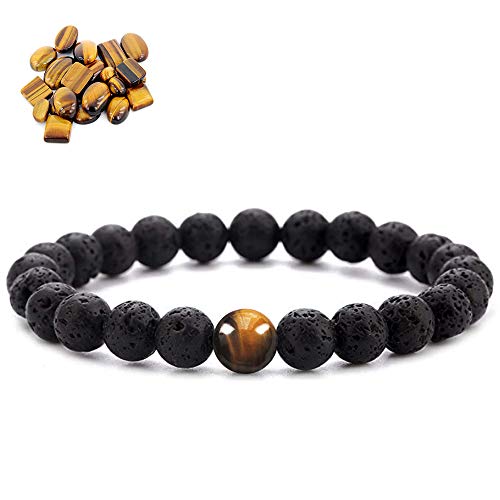Tiger Eye Lava Stone Diffuser Bracelet Cat Eye Bracelet 8mm Beads