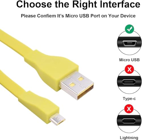 Sqrmekoko Replacement Charging Charger Cable Compatible with Ultimate Ears UE Boom MEGABOOM Wireless Speaker, Yellow