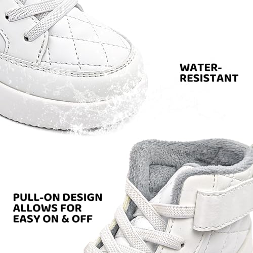 Wooowyet Toddler Snow Boots Kids Girls Boys Insulated Warm Fur Lined Waterproof Lightweight Slip Resistant Winter Boots4