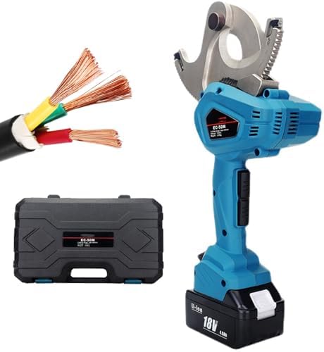 Electric Hydraulic Cable Cutter EC-50M/65M/75M, Heavy-Duty Wire Cutting Tool for Copper & Aluminum Armored Cables, Efficient Ratchet Design for Quick Cuts