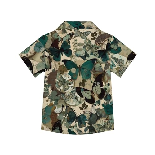SYtrade Boy's Hawaiian Shirt Short Sleeve Beach Tropical Luau Shirt Button Up Unisex Shirt4