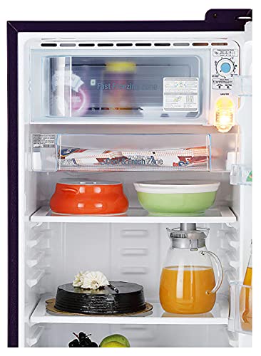 Image of LG 190L 5 Star Inverter Direct-Cool Single Door Refrigerator (GL-D201APGZ, Purple Glow, Base stand with drawer)