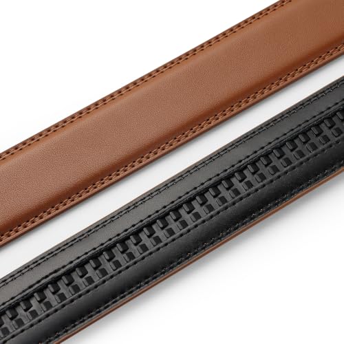 Image of Founders & C Mens Leather Ratchet Belt Strap Only 1 3 /8 inch Without Buckle,Replacement Strap Suitable for 40MM Slide Buckle